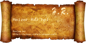 Heizer Ráhel névjegykártya